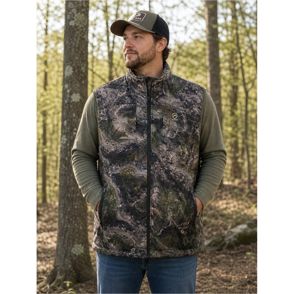 Magellan Outdoor Pro Mossy Oak Nanotex 3M Thinsulate Camo Puffer Vest- 3XL
